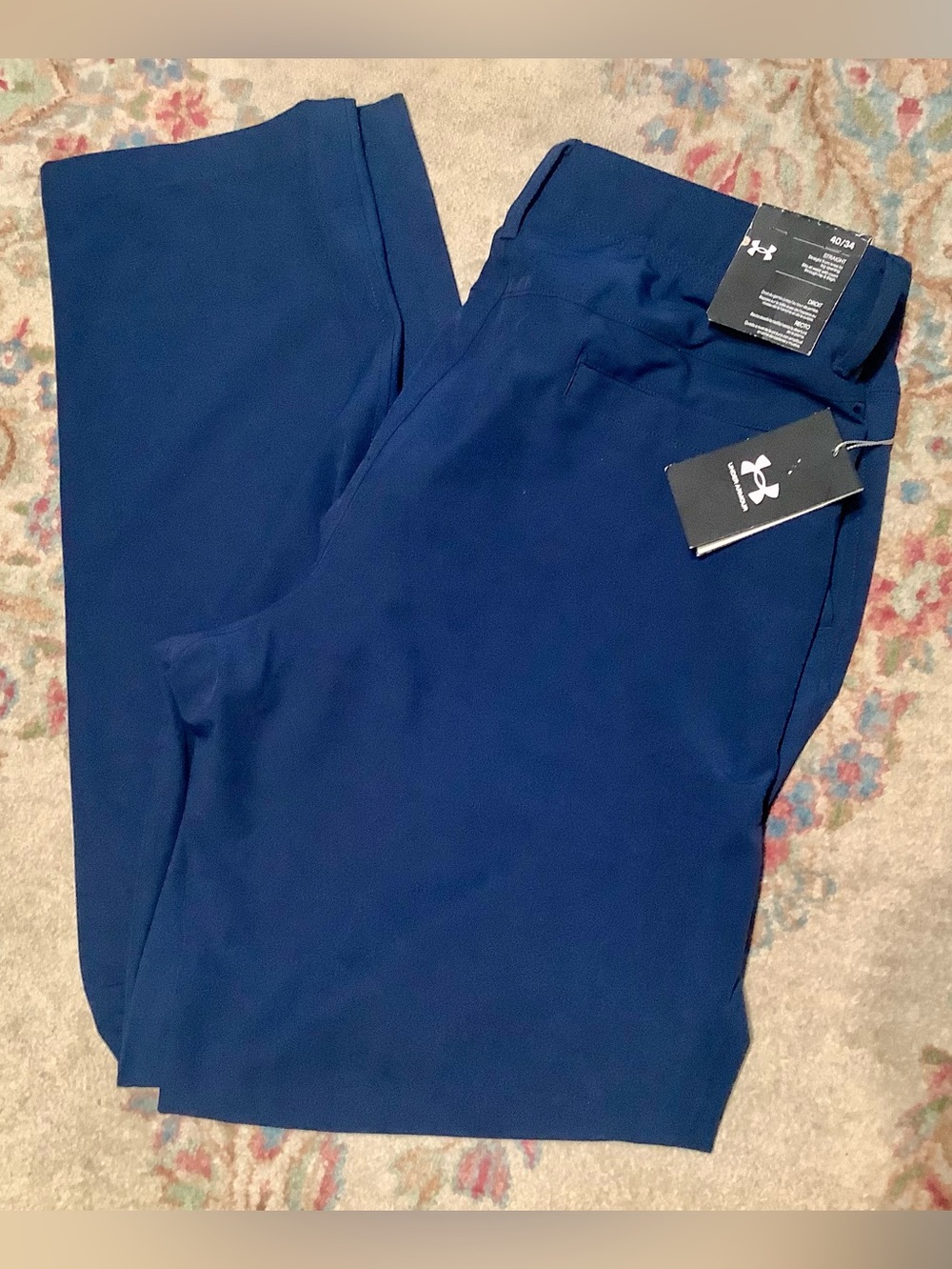 Under Armour Men's Navy Blue Performance Chinos - Sz 40x34 NWT